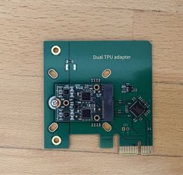 Google Dual Edge Coral TPU + PCIe Adapter (Full Dual Accelerator Support)