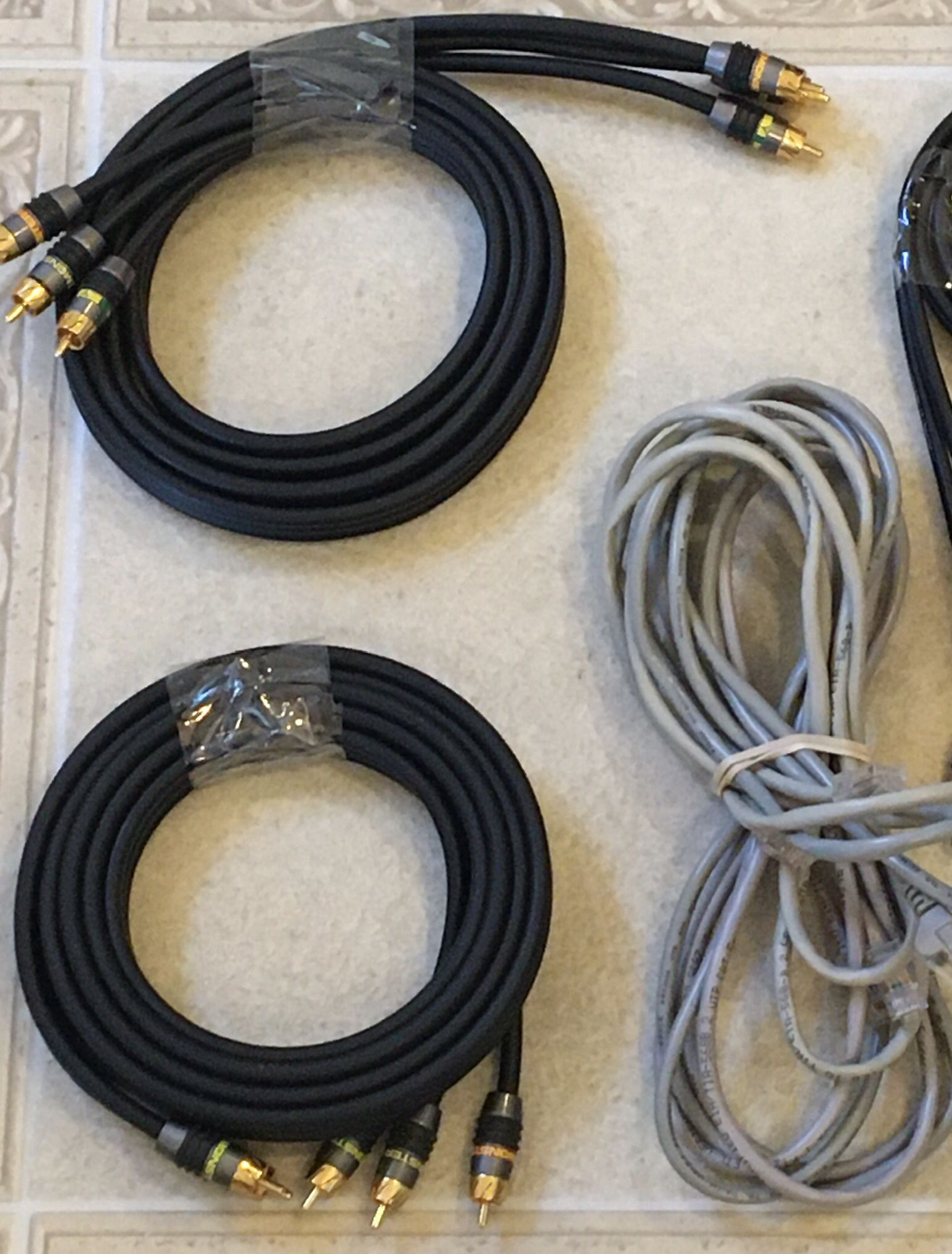 (3) Ethernet cables & two(2) Monster HD/ Audio Cables 