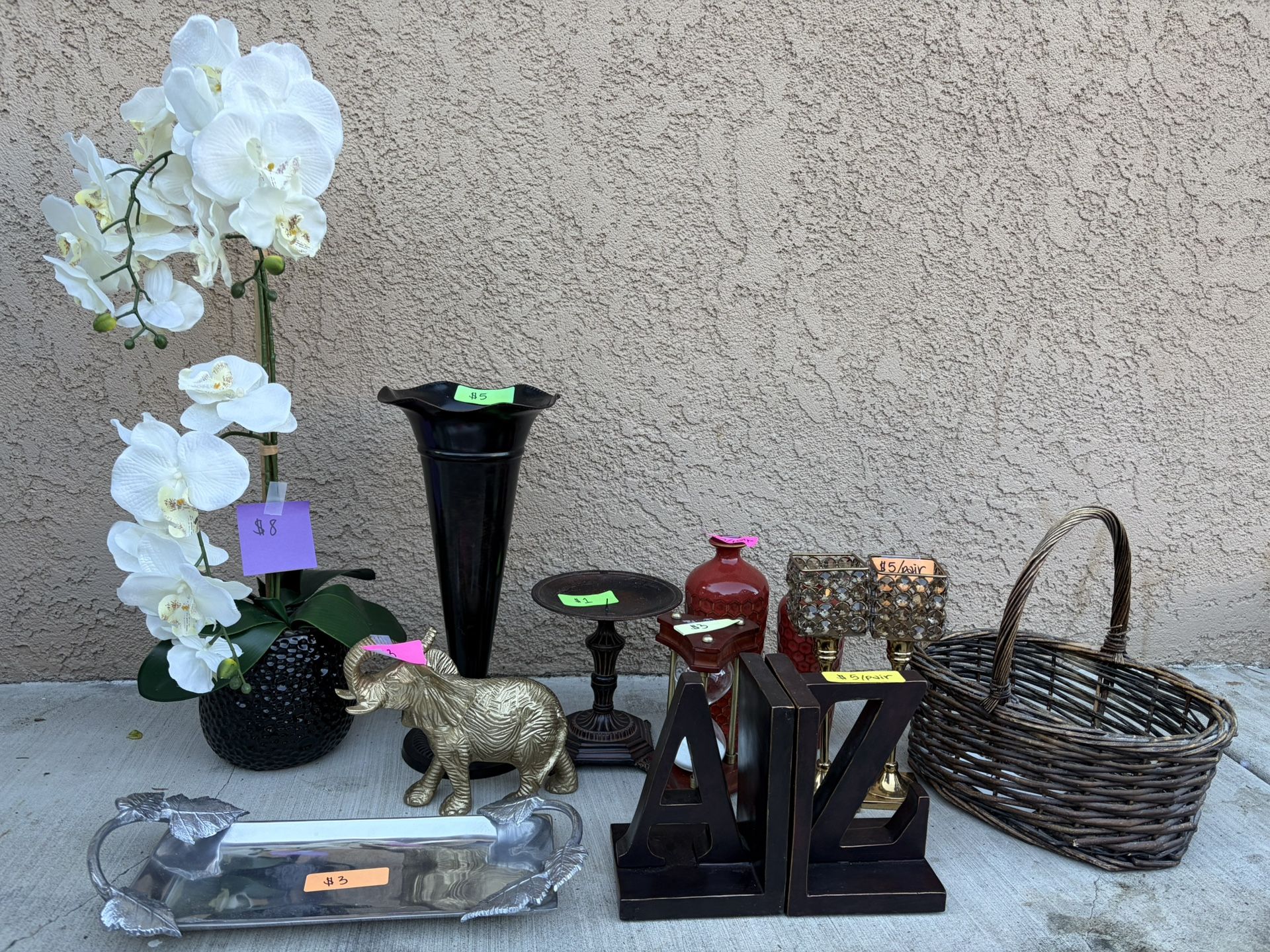 Home Decor Sale Z Gallerie Vase Orchid Silver Tray Gold Elephant Bookends Candle Holders Vases