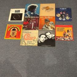Vintage Vinyl Records (10) - Bob Dylan Chicago Dean Martin Etc