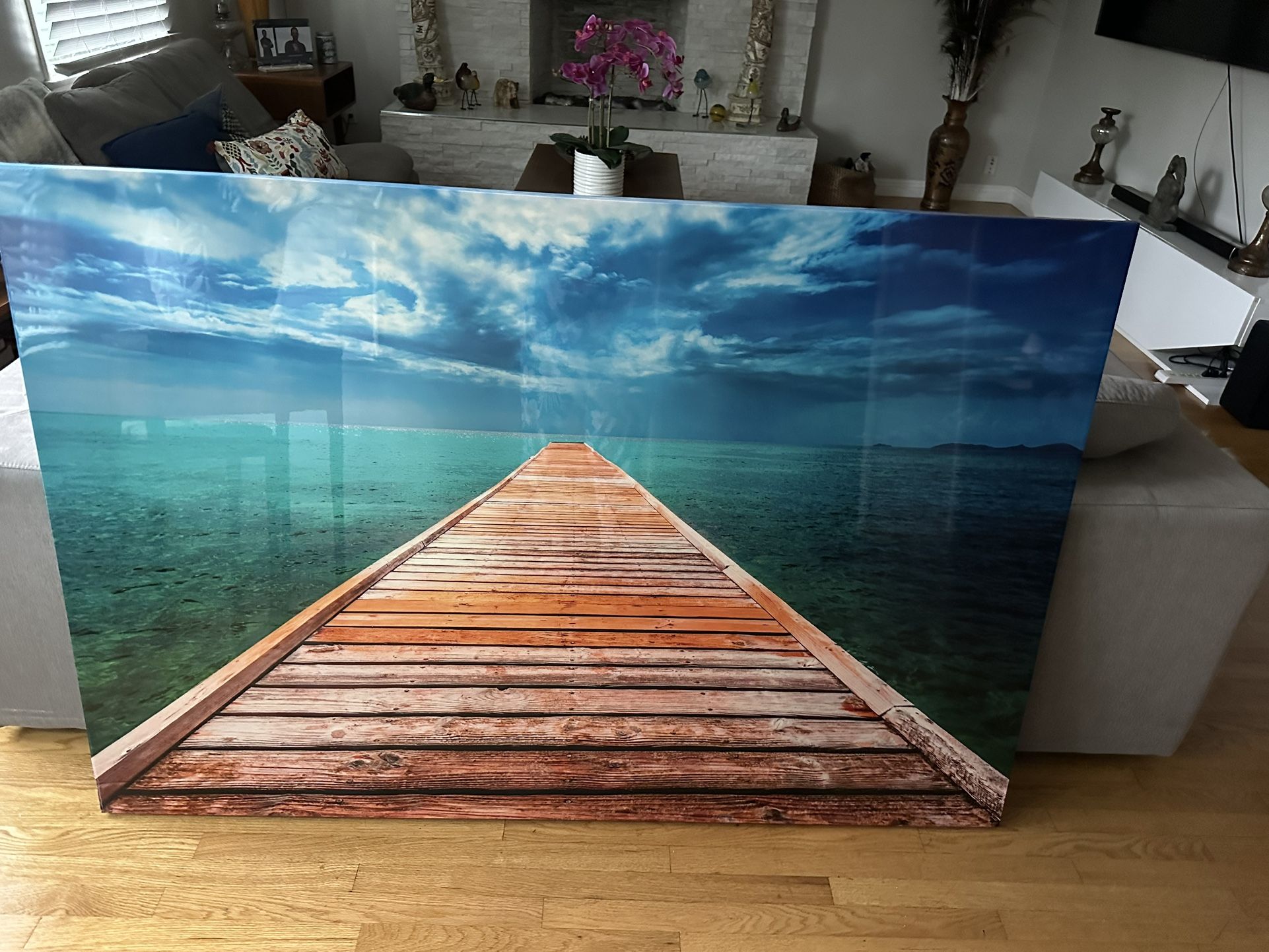 Artwork peer walk on the water