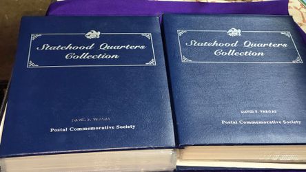 COMPLETE Statehood Quarters & Stamp Collection Vol. 1 and 2