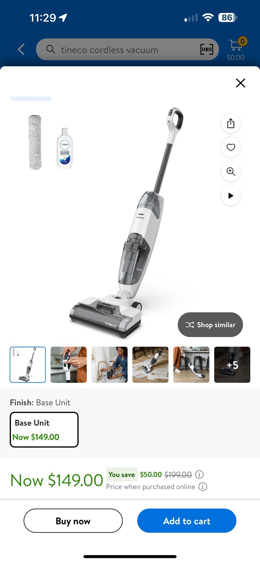 Tineco Cordless Floor Washer & Wet Dry Hard Surface Cleaner - iFloor2 Max