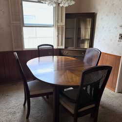 Dining table and chairs