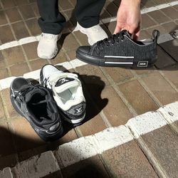 White Louis Vuitton shoes size 12