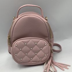 Claire’s Pink Mini Bookbag 7.5” Small Backpack Light Pink