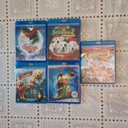Disney Blue Ray DVDs Peter Pan BH Chihuahua Santa Paws 2 Super Buddie Xmas Carol