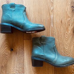 Green Leather Boots