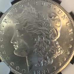 1884-CC Morgan Silver Dollar 