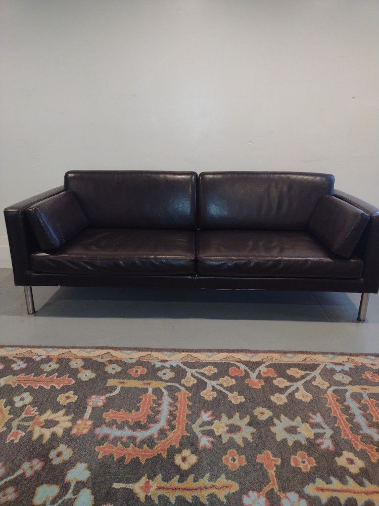 Faux Leather Sofa
