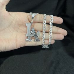 .925 Sterling Silver Men Women Big Los Angeles LA & Deck Curb Chain