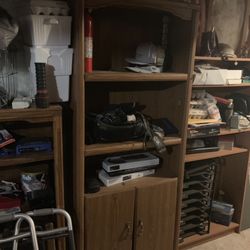 Wooden Shelf And Cabinet