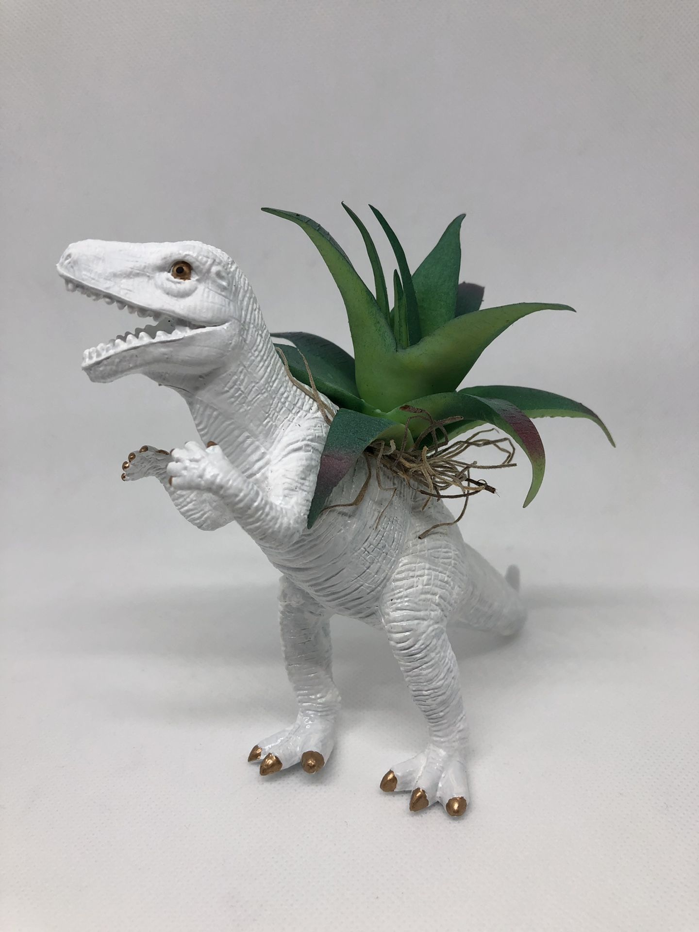 Handmade Dinosaur T-Rex Faux Succulents