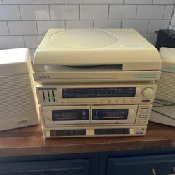 Vintage Cassette And Record Player