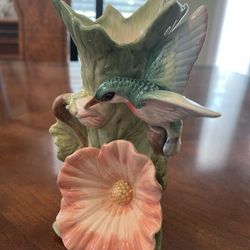Vintage 1987 Fitz Floyd Hummingbird Vase