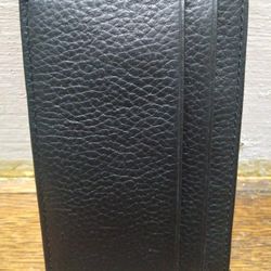 Black Genuine Leather Money Clip Wallet To Put Cards Or Money In