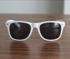 White frame sunglasses