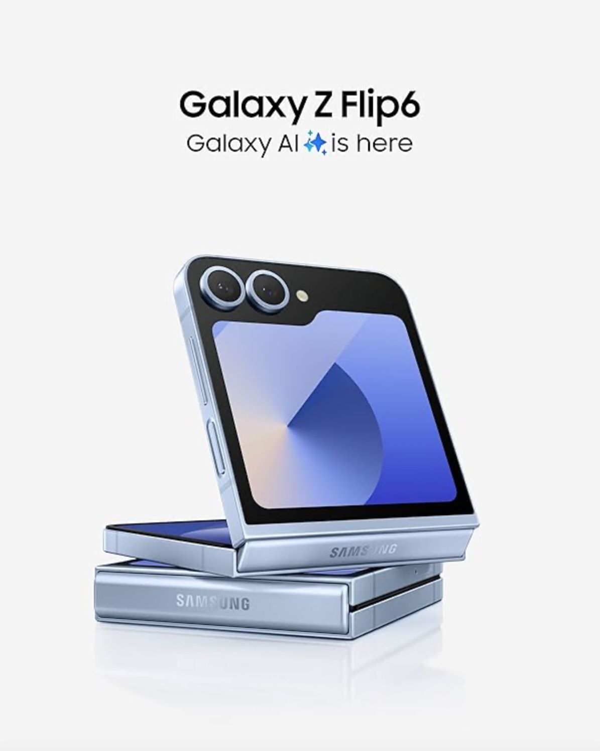 SAMSUNG Galaxy Z Flip 6 AI Cell Phone, 512GB Unlocked Android Smartphone, FlexCam, Photo Assist, Camcorder Mode, Live Interpreter, Foldable Design,