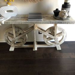 Gorgeous Entryway table- solid reclaimed Wood.