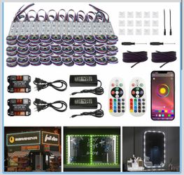 RGB LED Storefront Lights Kit, 80ft