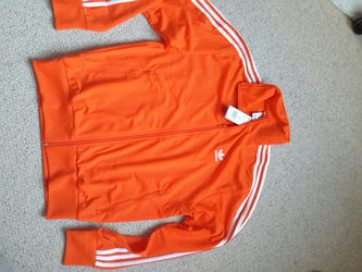 New Men's Adidas Trefoil Orange Sweatshirt M
