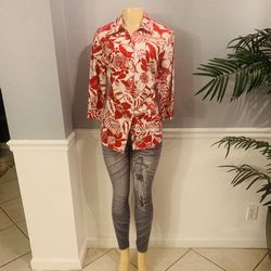 Alia Sz L Women Button-down Shirt