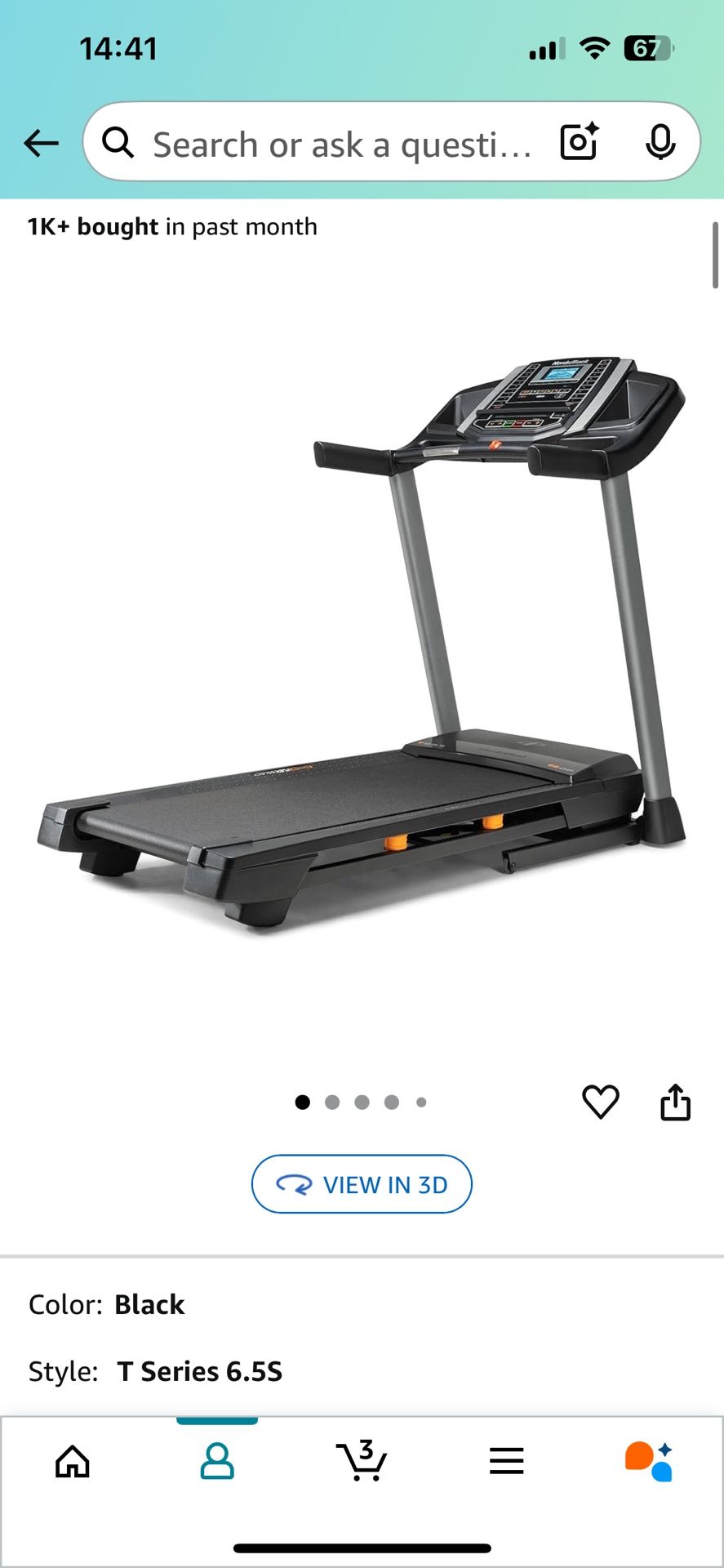 Nordic Track Foldable Treadmill