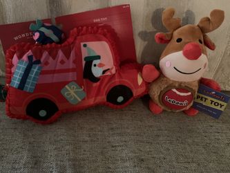 3 Brand New Christmas Dog Toys