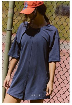 Free People Movement Hot Shot Tee Romper - Indigo XL
