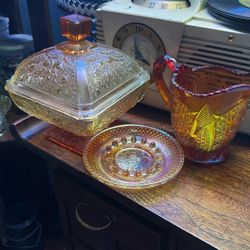 Vintage Glass Candy Bowl 