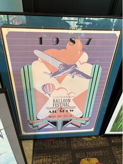 Louisiana ballon festival & Air Show vintage poster