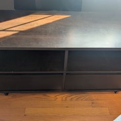 Black TV stand
