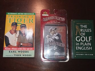 Tiger Woods Collectable & 2  Books