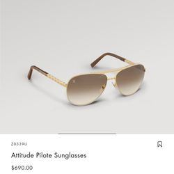 attitude pilote sunglasses gold