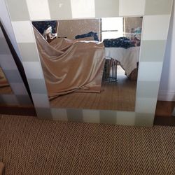 2  Mirrors with Two Tone Frost Edges $10 Each 