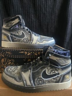 NEW AIR JORDAN 1 HIGH ZOOM "DIA DE MUERTOS" W/ORG BOX AND RECEIPT MEN'S SIZE 9.5 $250