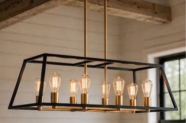 Modern Linear Lantern Chandelier