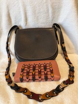 Coach bag with matching wallet