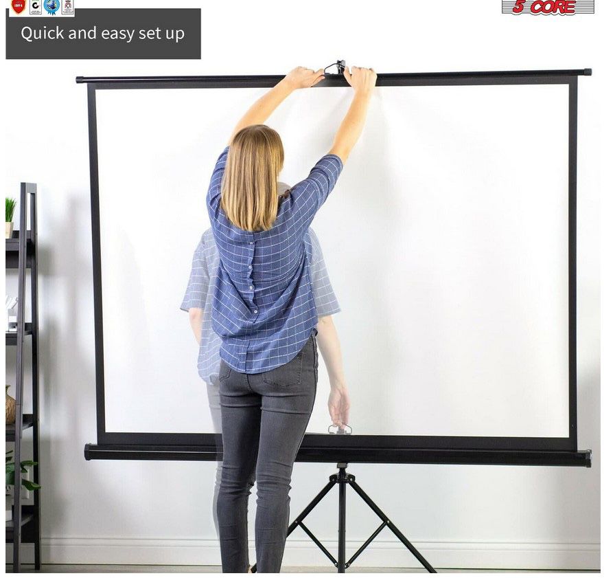 Projector Screen With The Metal Stand