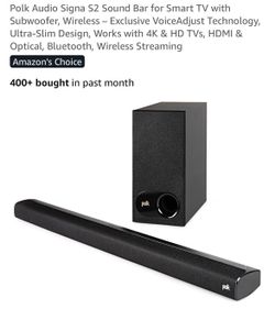 Polk soundbar and subwoofer