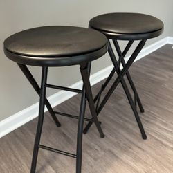 Two Foldable Bar Stools