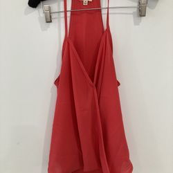 Sexy Sheer Peachy Red Shirt XS