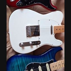 Red, White & Blue Fender Best Colors Ever Strats, Gorgeous Condition & Ready For U = $555 00.00 Each Or May Trade + $ To U Or?