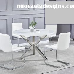 5 PCS Collection Adelynn Modern dining table set-available in 3 colors   Now 1049.00 Free Delivery 🚚  No Showroom 