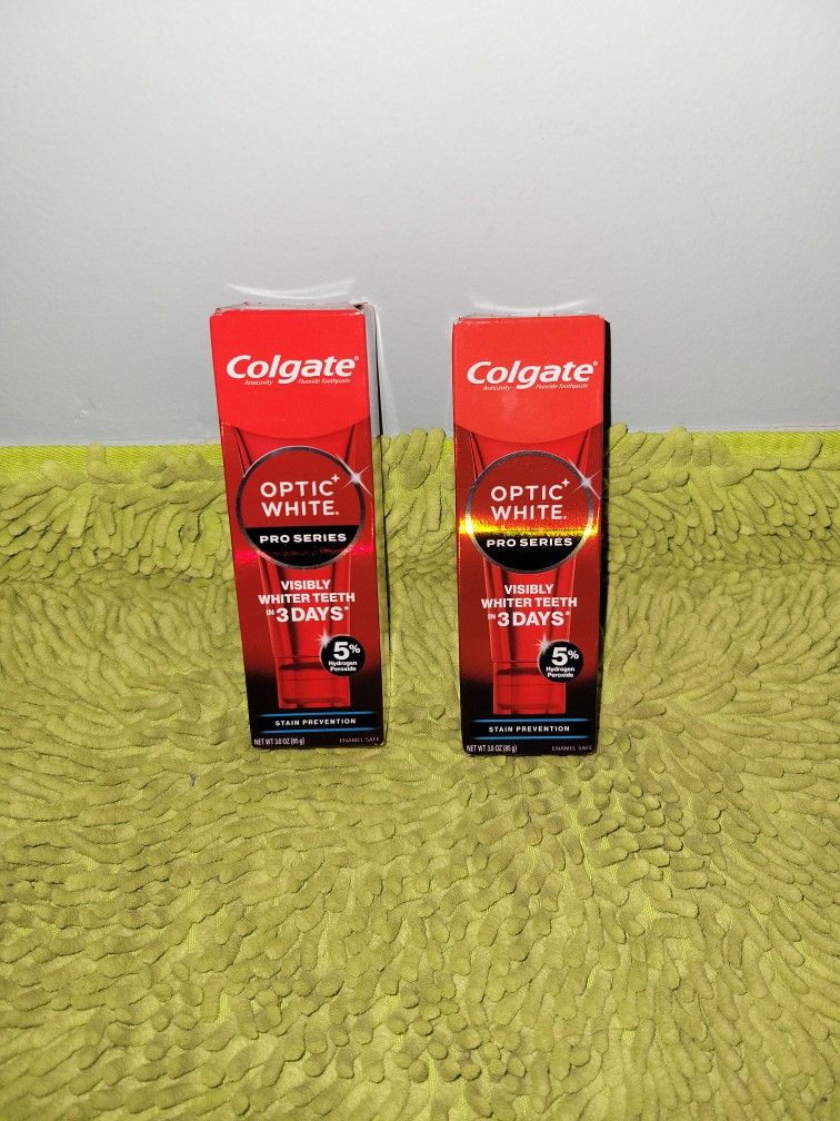 2 Colgate Optic White Stain Prevention 3oz