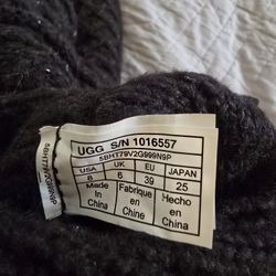 UGG Boho Black Cross Cable Knit Boots