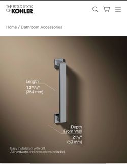 Kohler grab bar bathroom accessory