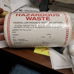 Hazardous waste labels 100 each 