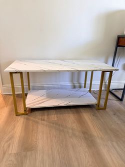 Modern White Marble Coffee Table