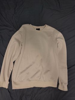 H&M Beige Crew Neck Sweatshirt